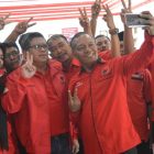 Sekjen DPP PDI Perjuangan,Hasto Kristiyanto bersama Joko Suyono.