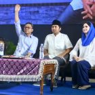 Ketum PAN,Zulhasan bersama Emil Dardak serta Arumi Bachsin.