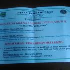 Pengumuman Balik Gratis Dinas Perhubungan Magetan.