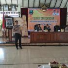 Kapolres Magetan, AKBP Muhammad Riffai Memberikan Paparan Dalam Rakor Persiapan Pemilu 2019.