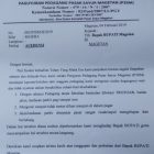 Surat P3SM Untuk Bupati Magetan. ( Norik/Magetan Today).
