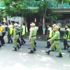 Anggota Linmas Mengikuti Kegiatan Yang Digelar PemKab Magetan.