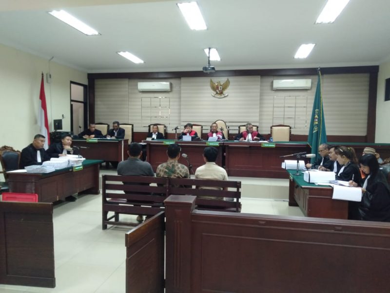 Sidang Kasus Korupsi Panwaskab Di Pengadilan Tipikor Pada PN Surabaya. ( Ist For Magetan Today) 