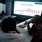 Bupati Magetan, Suprawoto Di Ruang AIS Kementrian Kominfo. ( Humas)