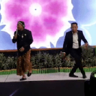 Penampilan Komedian Tukul Arwana Bersama Mantan Kapolres Magetan,AKBP Muhammad Riffai. ( Norik/Magetan Today)