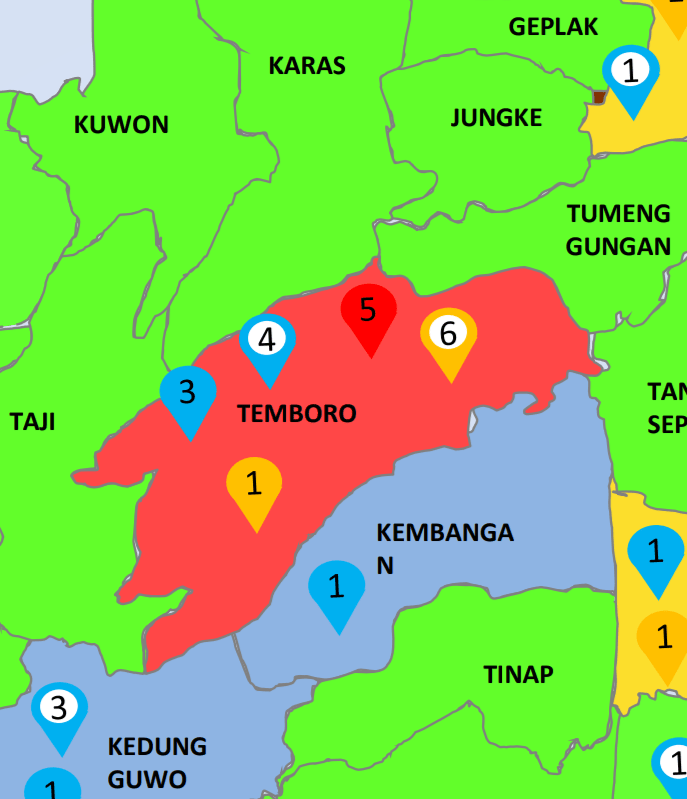 Peta Penyebaran COVID-19 Dinas Komunikasi dan Informasi ( Kominfo) Kabupaten Magetan. 