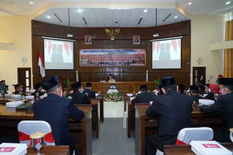 Sidang Paripurna Istimewa DPRD Magetan Dalam Rangka HUT Ke 76 Republik Indonesia. ( Ist)