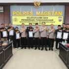 Kapolres Magetan Berikan Penghargaan Kepada Korlap PSHT.