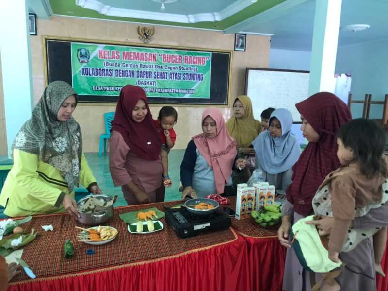 Bunda Cerdas Rawat dan Cegah Stunting Desa Pesu Kecamatan Maospati.